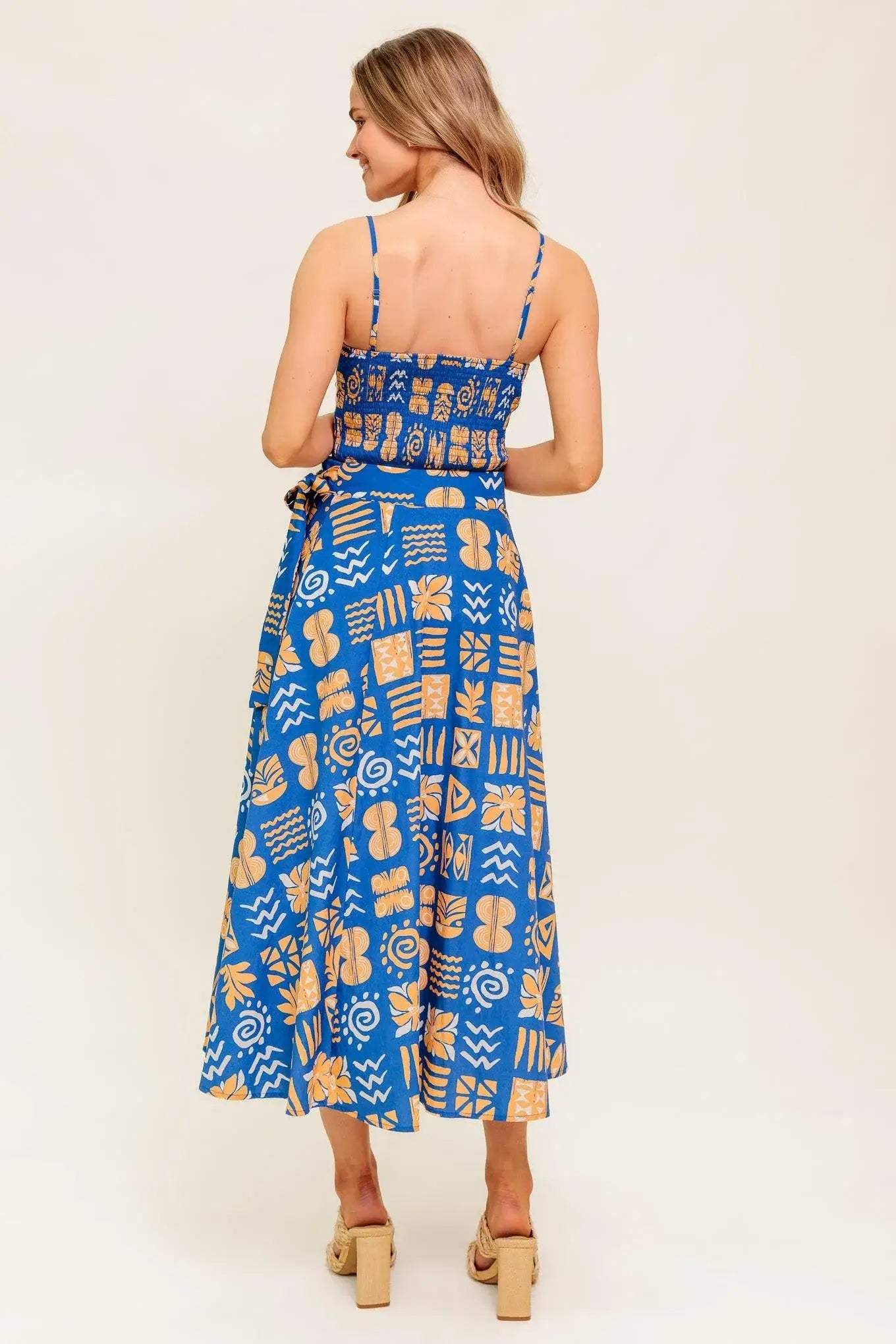 DEWDROP SILENCE WOVEN TOP AND SKIRT SET - Flying Tomato - Flyclothing LLC