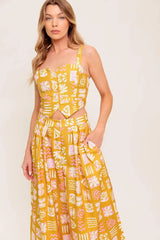 PRETTY MEADOW WOVEN TOP AND PANT SET - Flying Tomato - Flyclothing LLC