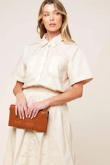 LAYTON CREAM WOVEN TOP - Flying Tomato - Flyclothing LLC