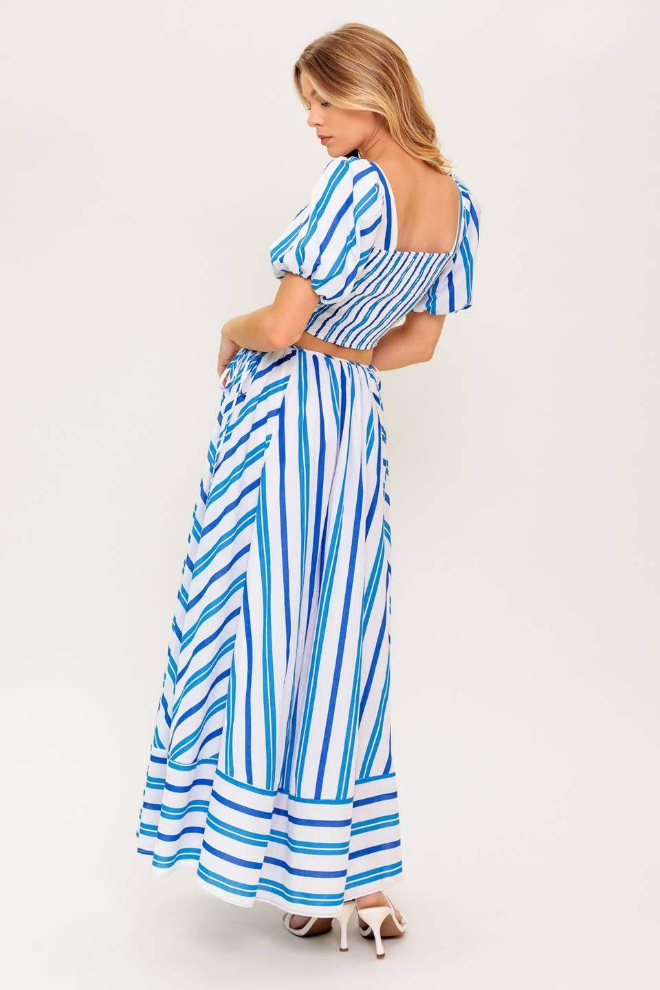 GARDEN WHISPERS WOVEN TOP AND SKIRT SET - Flying Tomato - Flyclothing LLC