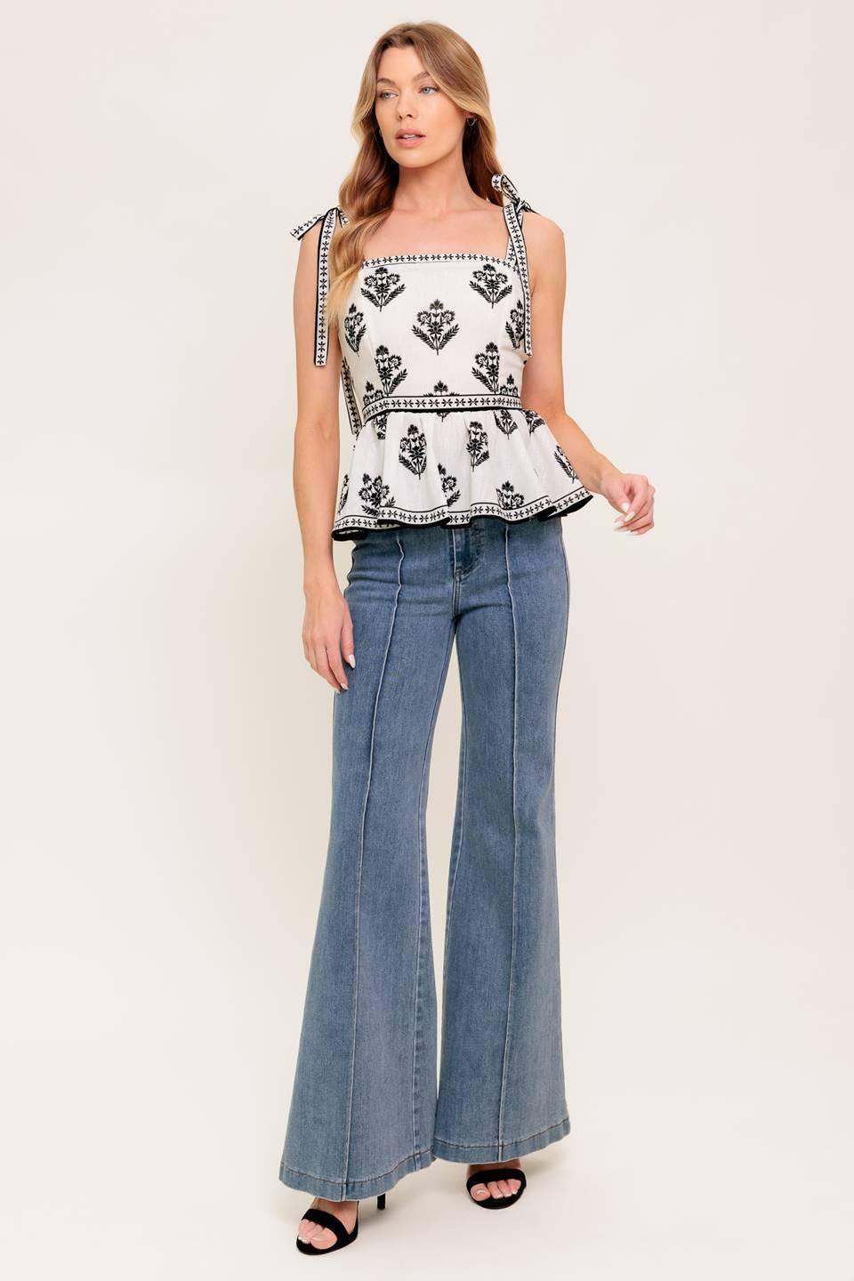 SERENE KISS WOVEN TOP - Flying Tomato - Flyclothing LLC