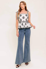 SERENE KISS WOVEN TOP - Flying Tomato - Flyclothing LLC