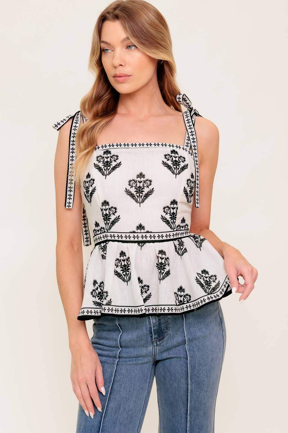 SERENE KISS WOVEN TOP - Flying Tomato - Flyclothing LLC
