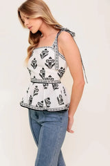 SERENE KISS WOVEN TOP - Flying Tomato - Flyclothing LLC