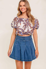 PETAL WALTZ WOVEN TOP - Flying Tomato - Flyclothing LLC