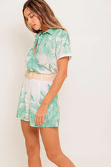GARDEN LIGHT WOVEN TOP AND SHORT SET - Flying Tomato - Flyclothing LLC