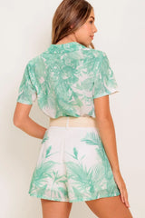 GARDEN LIGHT WOVEN TOP AND SHORT SET - Flying Tomato - Flyclothing LLC