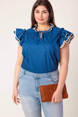 THE TIME IS RIGHT WOVEN TOP - Flying Tomato - Flyclothing LLC