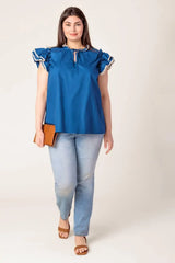 THE TIME IS RIGHT WOVEN TOP - Flying Tomato - Flyclothing LLC
