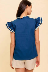 THE TIME IS RIGHT WOVEN TOP - Flying Tomato - Flyclothing LLC