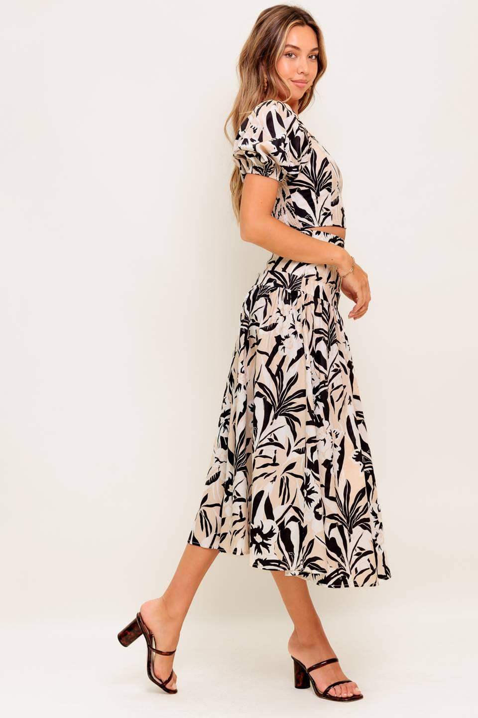 NEUTRAL ZONE WOVEN TOP AND SKIRT SET - Flying Tomato - Flyclothing LLC