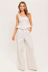 CITRUS FLOW IVORY WOVEN TOP - Flying Tomato - Flyclothing LLC