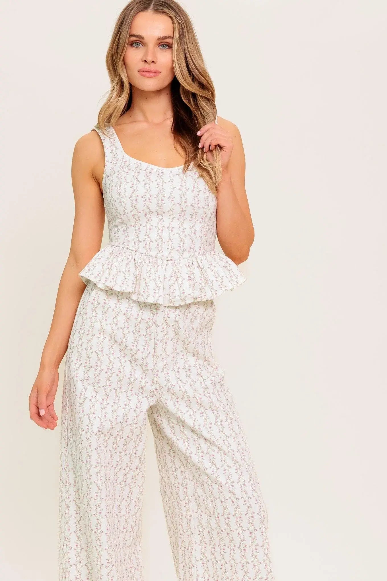 CITRUS FLOW IVORY WOVEN TOP - Flying Tomato - Flyclothing LLC