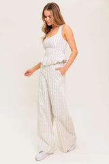 CITRUS FLOW IVORY WOVEN TOP - Flying Tomato - Flyclothing LLC