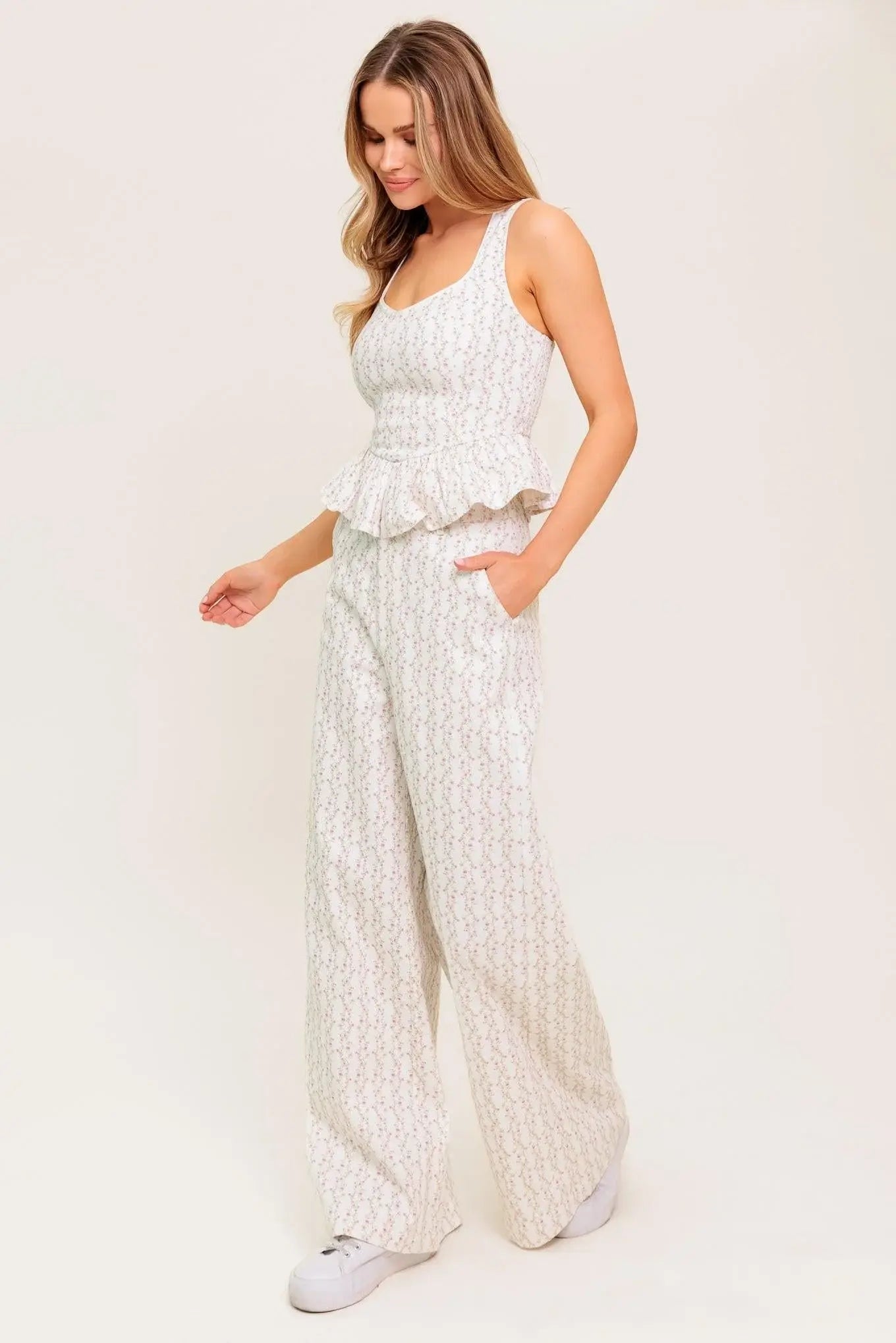 CITRUS FLOW IVORY WOVEN TOP - Flying Tomato - Flyclothing LLC