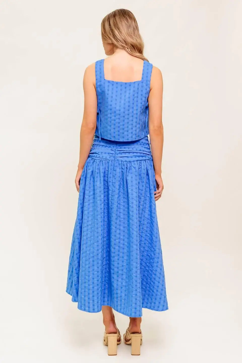 URBAN AFFAIR BLUE TOP AND SKIRT SET - Flying Tomato - Flyclothing LLC