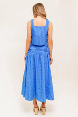 URBAN AFFAIR BLUE TOP AND SKIRT SET - Flying Tomato - Flyclothing LLC
