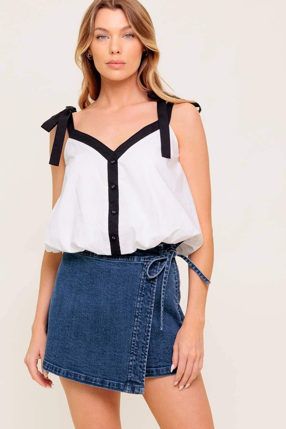 SCENT OF SPRING WOVEN TOP - Flying Tomato - Flyclothing LLC