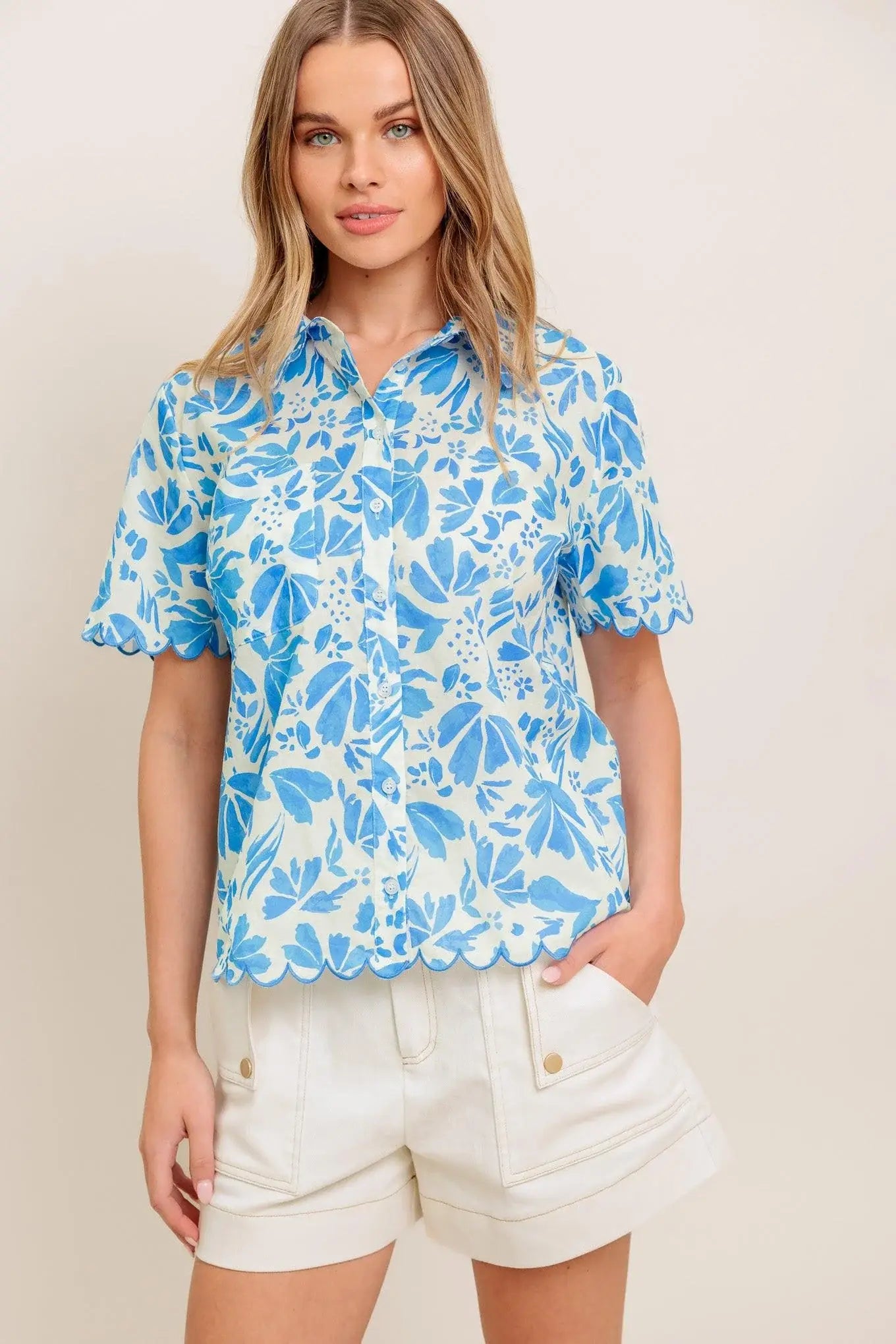 WANDER LEAF WOVEN TOP - Flying Tomato - Flyclothing LLC