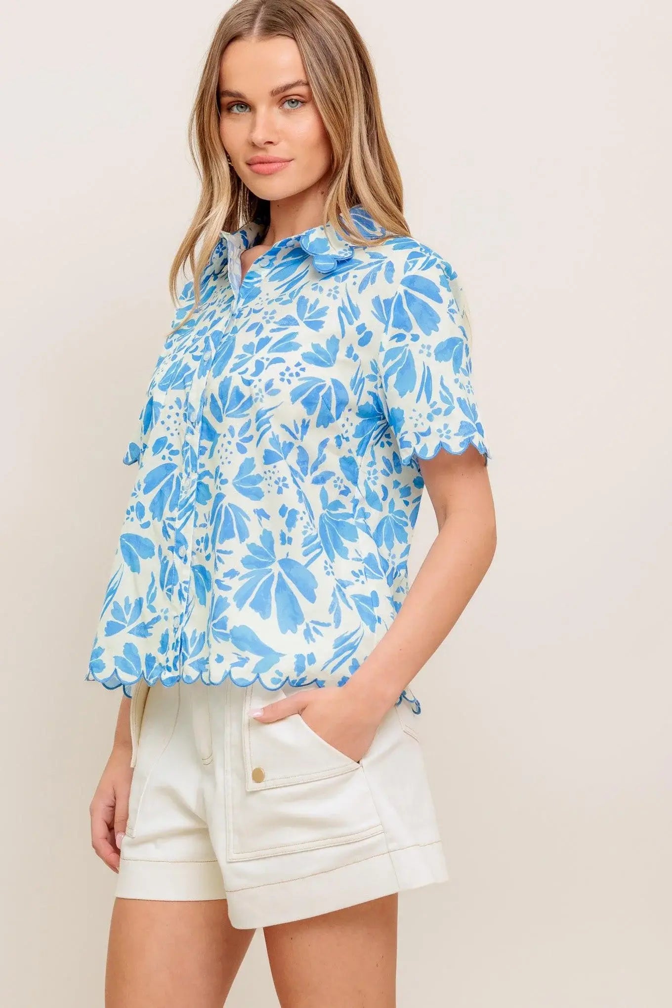 WANDER LEAF WOVEN TOP - Flying Tomato - Flyclothing LLC