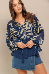 MIDNIGHT WALK WOVEN TOP - Flying Tomato - Flyclothing LLC