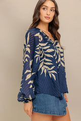 MIDNIGHT WALK WOVEN TOP - Flying Tomato - Flyclothing LLC