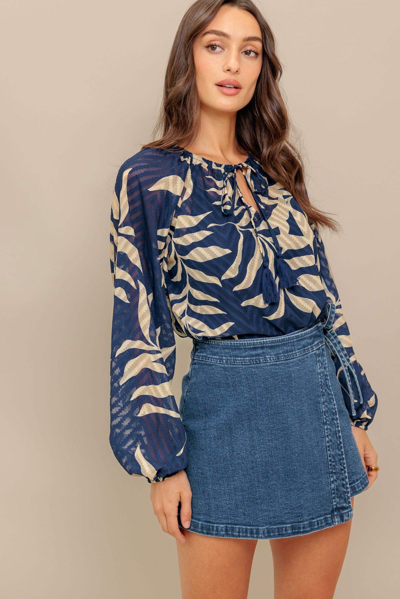 MIDNIGHT WALK WOVEN TOP - Flying Tomato - Flyclothing LLC