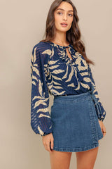 MIDNIGHT WALK WOVEN TOP - Flying Tomato - Flyclothing LLC