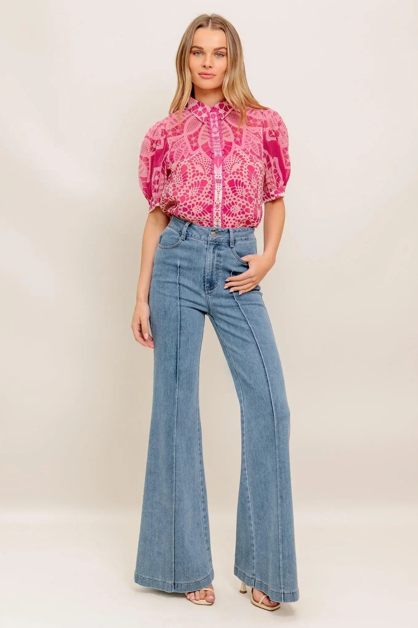PRECIOUS HEART WOVEN TOP - Flying Tomato - Flyclothing LLC