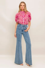 PRECIOUS HEART WOVEN TOP - Flying Tomato - Flyclothing LLC