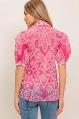 PRECIOUS HEART WOVEN TOP - Flying Tomato - Flyclothing LLC