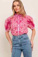 PRECIOUS HEART WOVEN TOP - Flying Tomato - Flyclothing LLC