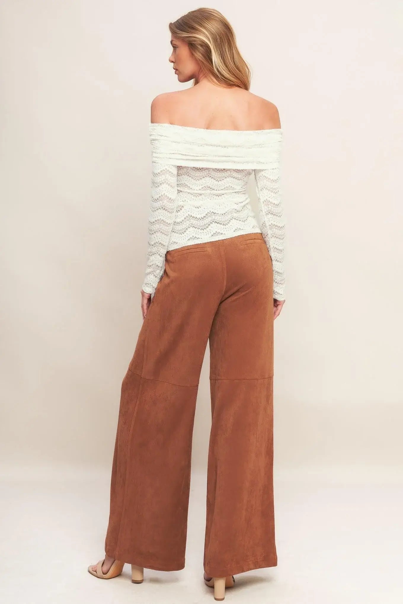 ANGELIC SWEETIE CREAM WOVEN TOP - Flying Tomato - Flyclothing LLC