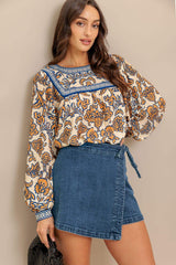 BOHEME MEADOW WOVEN TOP - Flying Tomato - Flyclothing LLC