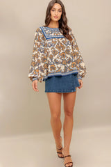 BOHEME MEADOW WOVEN TOP - Flying Tomato - Flyclothing LLC