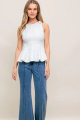 SOFT WHISPER WOVEN TOP - Flying Tomato - Flyclothing LLC