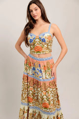 SWEET MEADOW MEMORIES WOVEN TOP AND SKIRT SET - Flying Tomato - Flyclothing LLC