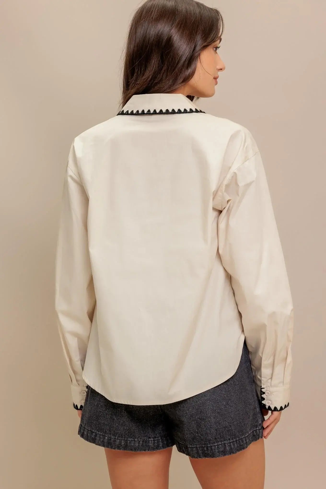 MONO EDGE WOVEN TOP - Flying Tomato - Flyclothing LLC