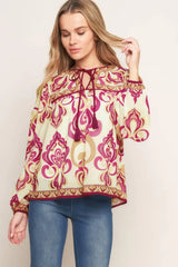 FUSION GROOVE WOVEN TOP - Flying Tomato - Flyclothing LLC