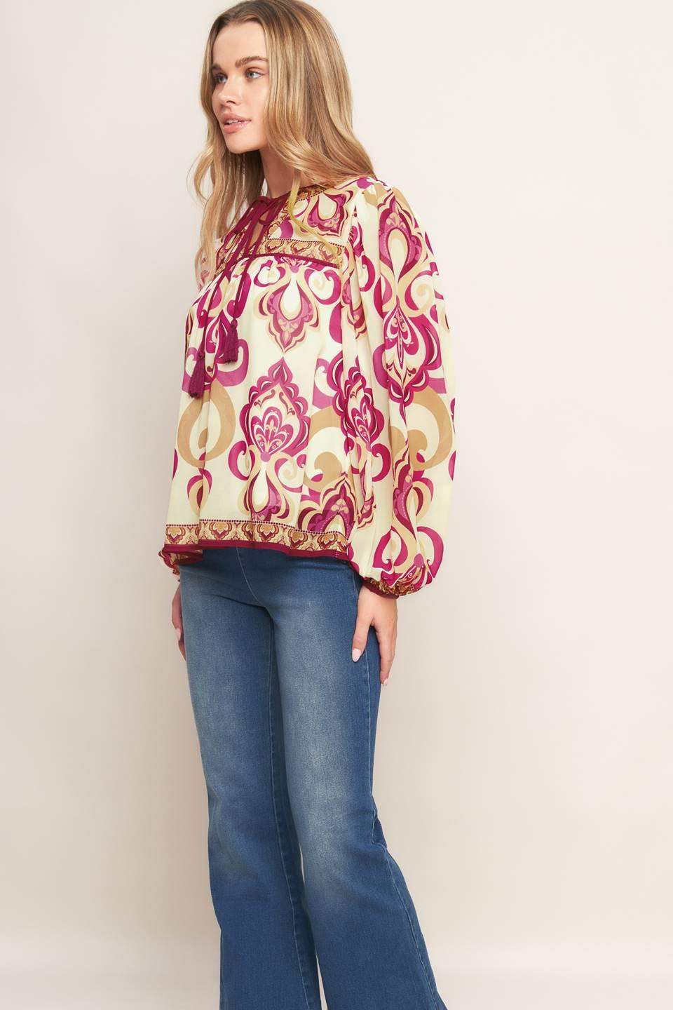 FUSION GROOVE WOVEN TOP - Flying Tomato - Flyclothing LLC