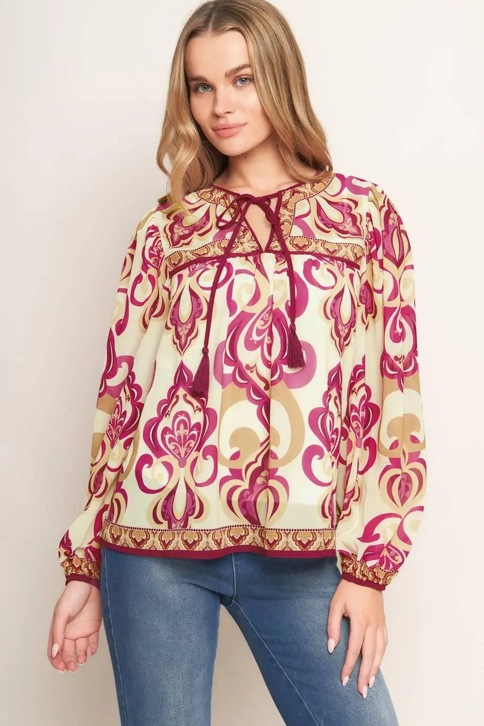 FUSION GROOVE WOVEN TOP - Flying Tomato - Flyclothing LLC