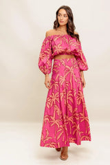 PARADISE MATCH WOVEN TOP AND SKIRT SET - Flying Tomato - Flyclothing LLC