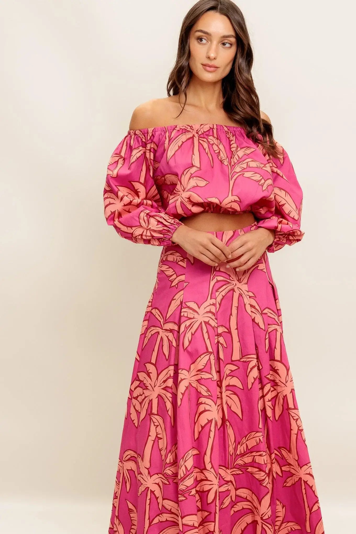 PARADISE MATCH WOVEN TOP AND SKIRT SET - Flying Tomato - Flyclothing LLC