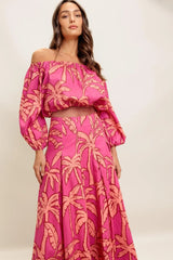 PARADISE MATCH WOVEN TOP AND SKIRT SET - Flying Tomato - Flyclothing LLC