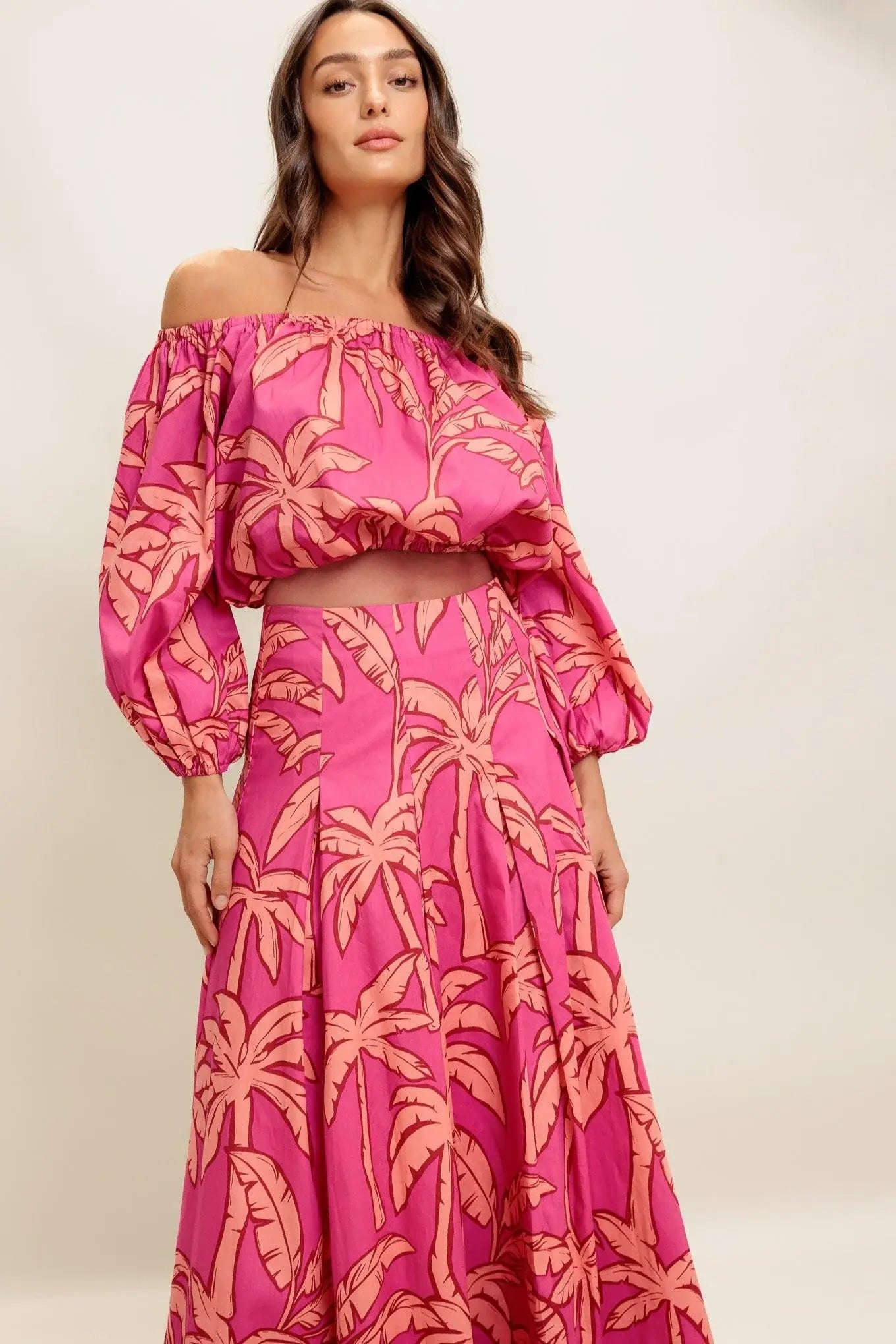 PARADISE MATCH WOVEN TOP AND SKIRT SET - Flying Tomato - Flyclothing LLC