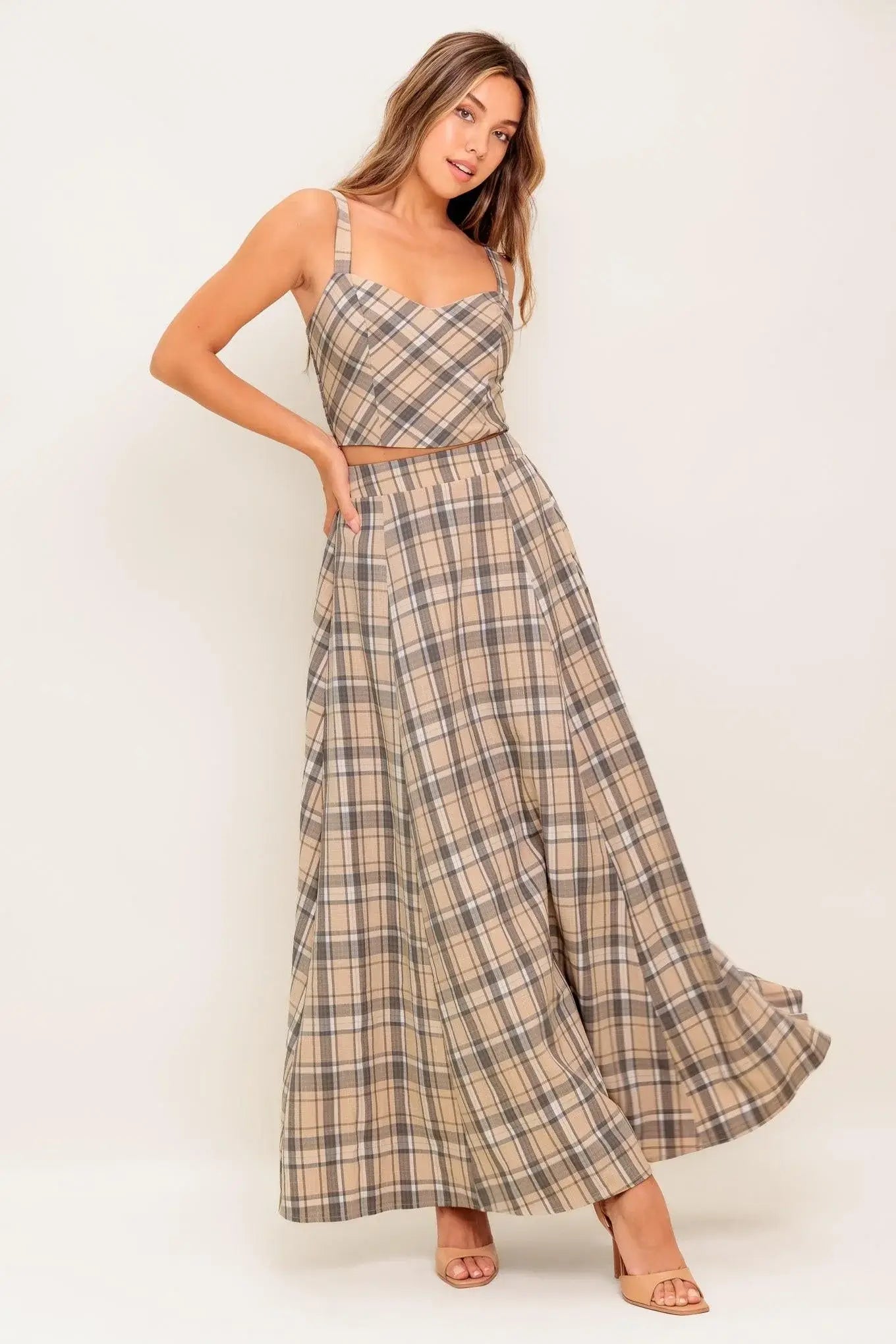 HERITAGE CHARM WOVEN TOP AND SKIRT SET - Flying Tomato - Flyclothing LLC