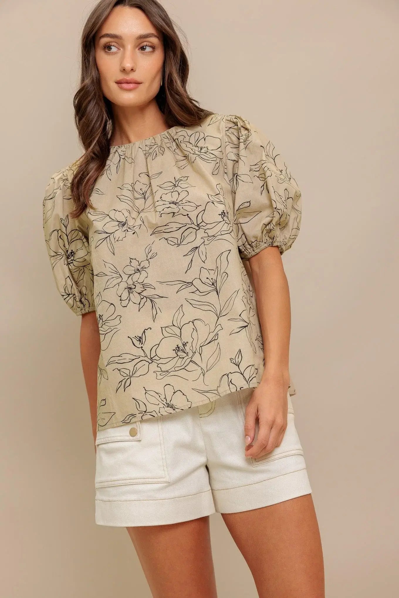 BOTANICAL LUXE WOVEN TOP - Flying Tomato - Flyclothing LLC
