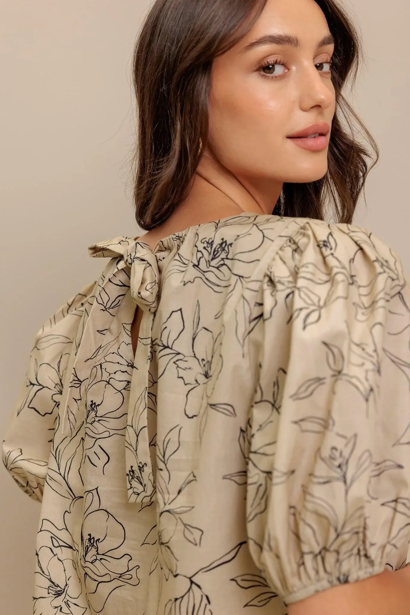 BOTANICAL LUXE WOVEN TOP - Flying Tomato - Flyclothing LLC