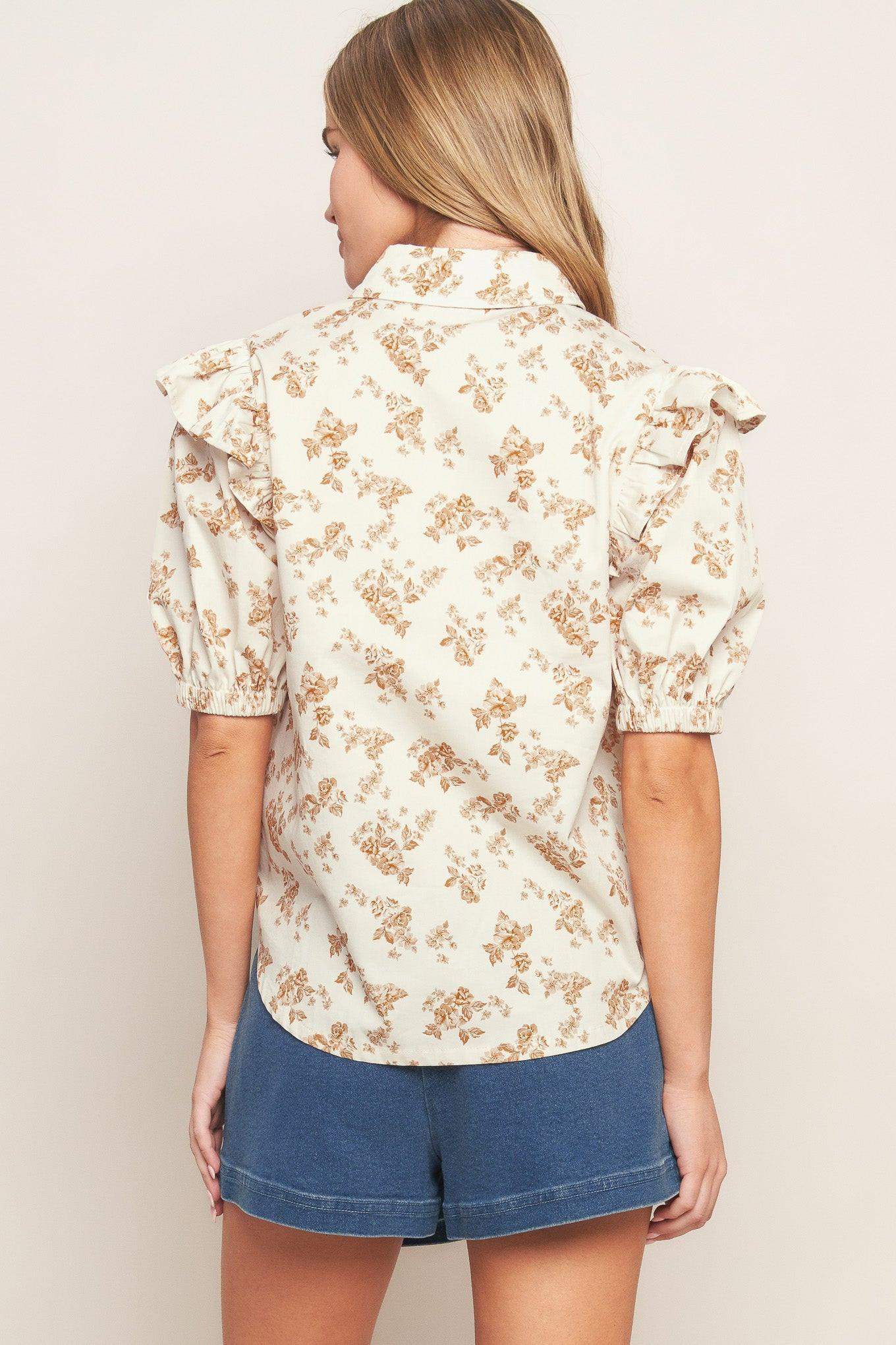SWEET TERRACOTTA WOVEN TOP - Flying Tomato - Flyclothing LLC