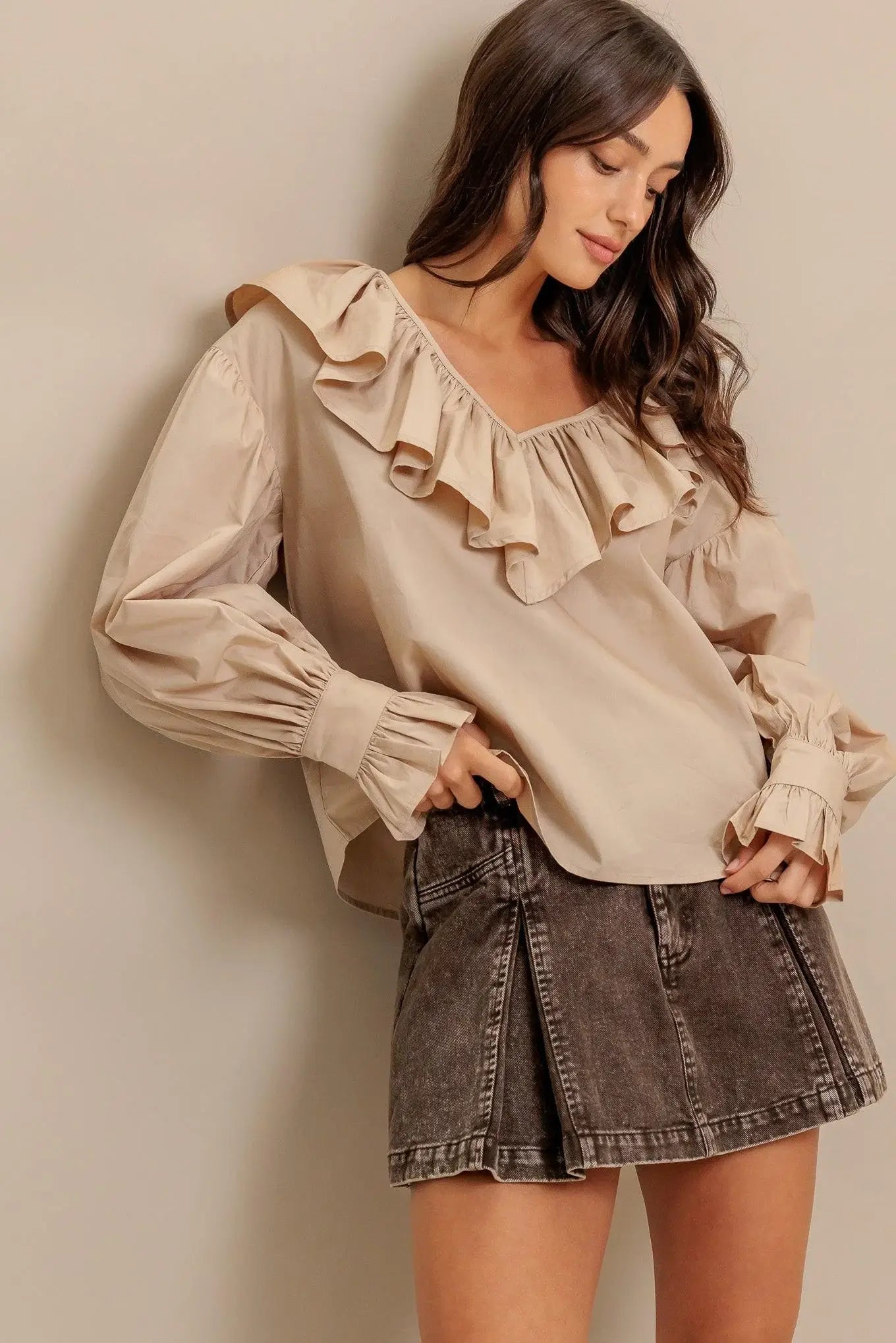 COUTURE CODE WOVEN TOP - Flying Tomato - Flyclothing LLC